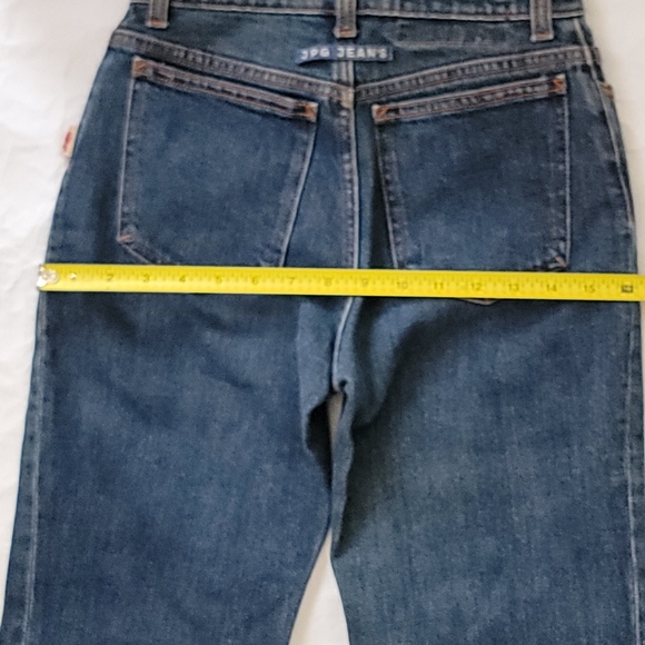 JEAN PAUL GAULTIER JPG Donna 👏🏻straight leg blue jeans👖27x33 👀look all pics - Picture 15 of 16